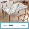 Morbuy Rectangular Printed Stretch Tablecloth with Elastic Edge, Marble Pattern, 4.8 ft (244 x 77 cm) view 3