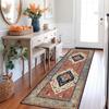 ZUZEKU Boho Runner Rug for Hallway and Kitchen, Washable Non-Slip, 60 x 500 cm, Red and Blue view 2