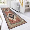 ZUZEKU Boho Runner Rug for Hallway and Kitchen, Washable Non-Slip, 60 x 500 cm, Red and Blue view 3