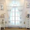Bishilin White Curtains, 2-Piece Set, Semi-Sheer, 107 x 115 cm view 1