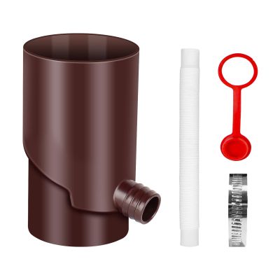 Rainwater Diverter Kit for 100 mm Downspouts, 35–150 cm Hose and Stopper