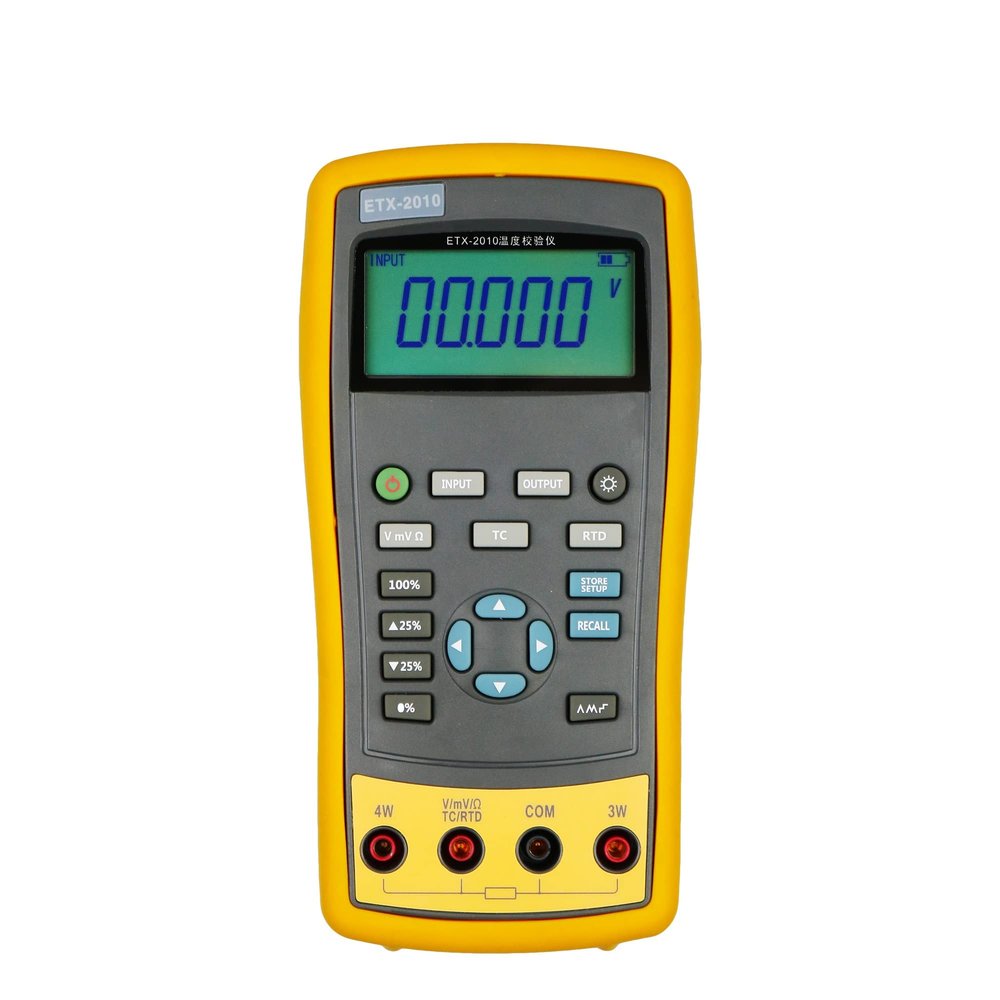 Temperature Calibrator for RTD, Thermocouple, Voltage, Millivolt, and Resistance Measurement and Simulation