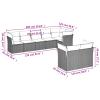 ZEYUAN 8-Piece Beige Poly Rattan Garden Sofa Set with Cushions view 3