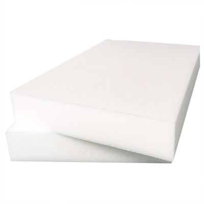 Hruile Cut-to-Size Upholstery Foam, 10 cm Thick, White High-Density Foam Sheet