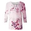 Women's Floral 3/4-Sleeve Casual T-Shirt view 2