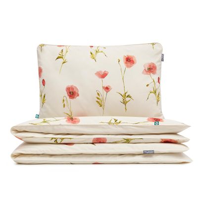 MUMLA Bedding Set 160 x 200 cm, 100% Cotton, Butterfly Pattern