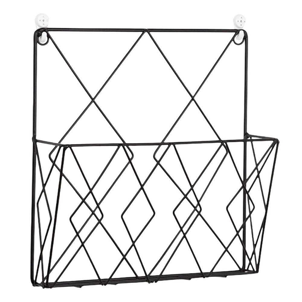 Wall-Mounted Metal Magazine Holder