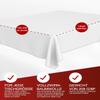 texpot Tablecloth 240 x 1260 cm Cotton Table Linen, Shiny White view 3