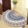 ARBOEE Boho Mandala Half-Moon Doormat, Indoor/Outdoor, Non-Slip, Absorbent, Washable, Yellow Circle, 80 x 130 cm view 1
