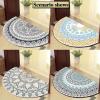ARBOEE Boho Mandala Half-Moon Doormat, Indoor/Outdoor, Non-Slip, Absorbent, Washable, Yellow Circle, 80 x 130 cm view 2
