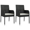 CIADAZ 9-Piece Black Poly Rattan Garden Dining Set with Cushions - 3213511 view 3
