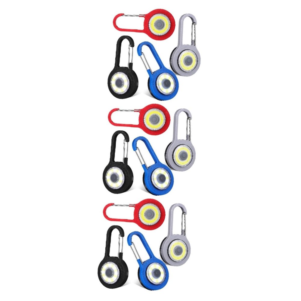 INOOMP 12-Piece Mini Keychain Flashlights, Portable, Adjustable Brightness
