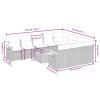 CIADAZ 11-Piece Garden Sofa Set with Cushions, Gray Poly Rattan view 3