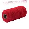 Red Braided Cotton Cord, 100 m, 3 mm, for Macramé view 2