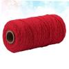 Red Braided Cotton Cord, 100 m, 3 mm, for Macramé view 3
