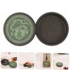 4-Inch Round Natural Stone Inkstone, 1 Set with Lid view 4