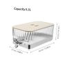 POVVFRTY Refrigerator Beverage Dispenser with Spigot, 5-Large-Capacity Fruit Tea Container, Silver view 3