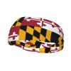 Maryland State Flag Print Sports Sweatband, Multifunctional Headband for Kids, Men and Women view 1