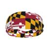 Maryland State Flag Print Sports Sweatband, Multifunctional Headband for Kids, Men and Women view 2