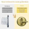 Nicesail Wall-Mounted Makeup Mirror, 5x Magnifying, Brass, Gold, 20 cm Diameter view 3