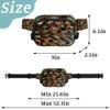 Tiger Waist Bag with Funny Dinosaur Print, Multifunctional Travel and Sports Belt Bag, XL view 2