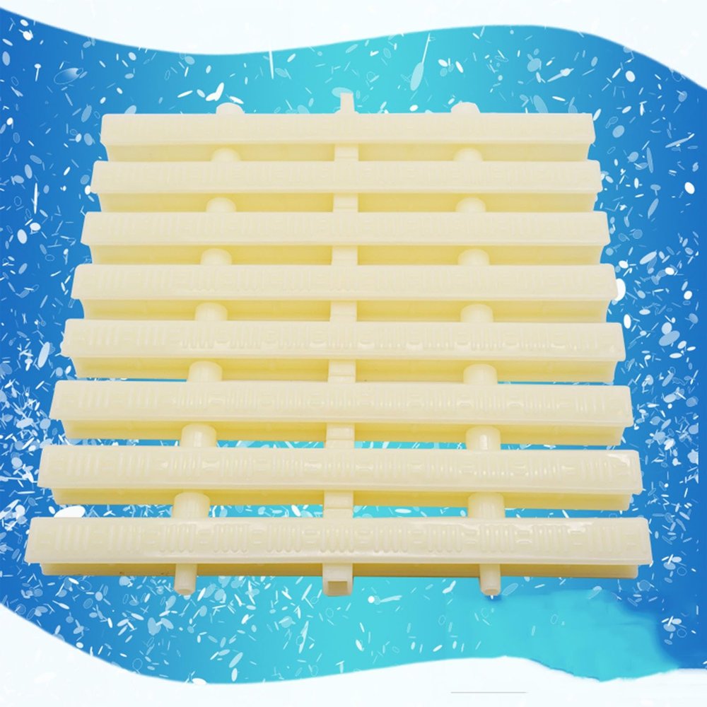 BZJPRFC ABS Pool Overflow Drain Grate, Floor Drain Cover, Three-Hole Splice 90° Corner, Indoor/Outdoor Water Drain (18 x 100 cm/10 pcs)