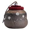 Retro Chinese-Style Gold-Glazed Ceramic Tea Storage Jar view 1