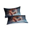 VesFy Kids' 3D Wild Tiger Print Duvet Cover Set, Soft Microfiber Bedding with Pillowcase, 3-Piece, Zipper, Twin/Full/King view 2