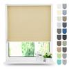 Tom'Shop NELA Beige No-Drill Clamp-Fit Pleated Blind, W85 x H150 cm view 1