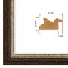 Duisburger-Rahmen24 Solid Wood Picture Frame 40 x 61 cm, Vintage Retro, Antique Black Champagne view 2