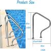 304 Stainless Steel Pool Handrail with 4 ft Blue Grip Cover and Mounting Hardware view 2