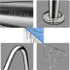 304 Stainless Steel Pool Handrail with 4 ft Blue Grip Cover and Mounting Hardware view 3