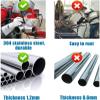 304 Stainless Steel Pool Handrail with 4 ft Blue Grip Cover and Mounting Hardware view 4