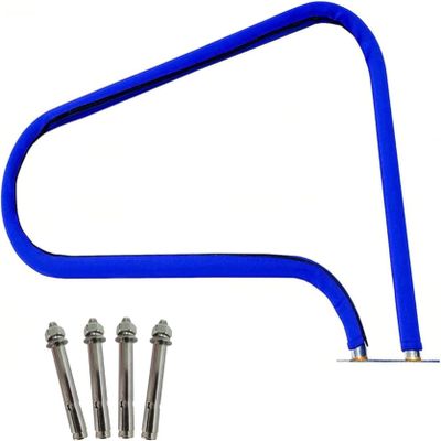 Sturdy Pool Safety Handrail, 1.22 m, Royal Blue, with Nylon Grip Cover