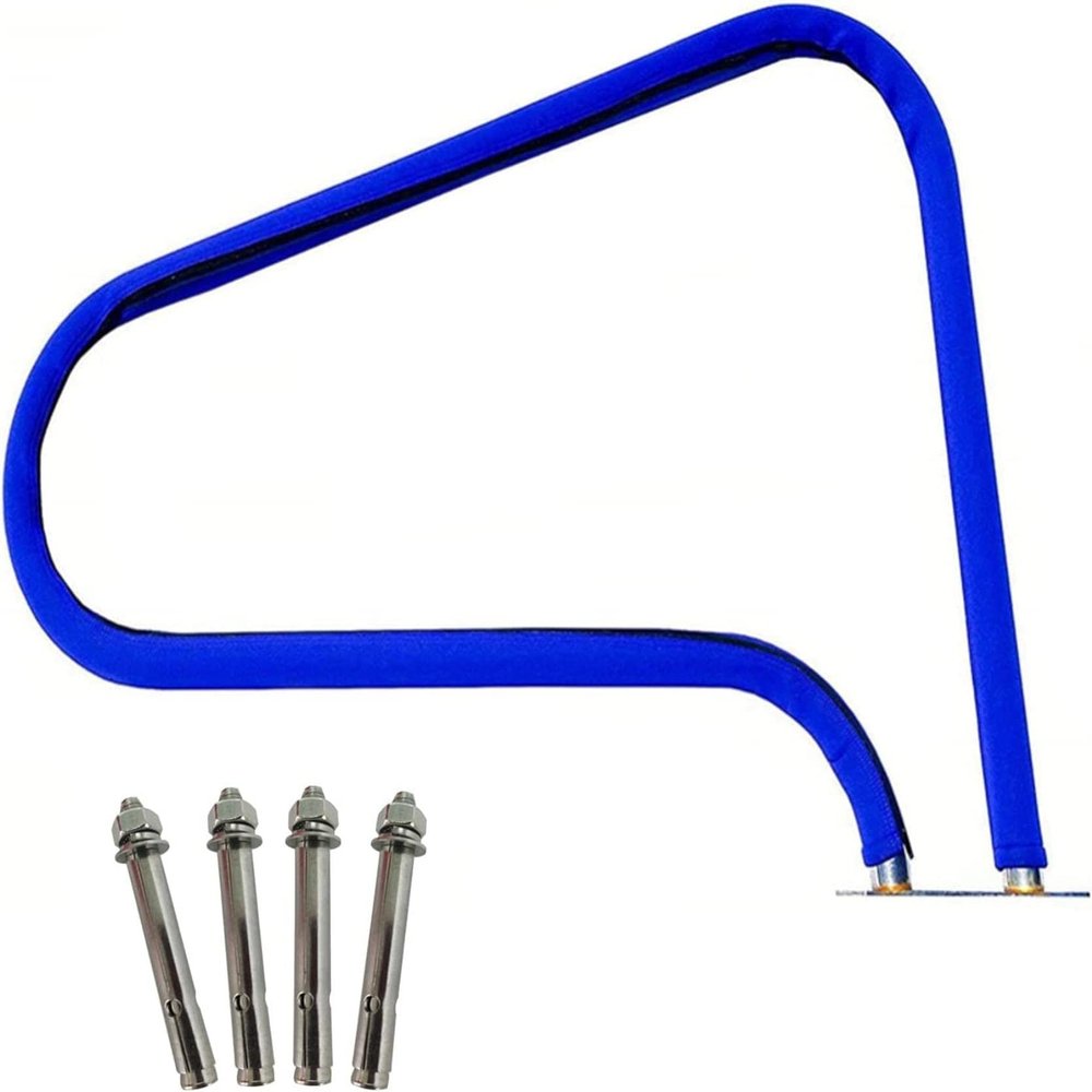 Sturdy Pool Safety Handrail, 1.22 m, Royal Blue, with Nylon Grip Cover