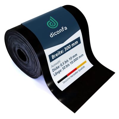 diconfa SBR Rubber Strip, 300 mm Wide, 7,600 mm Long, 1.5 mm Thick