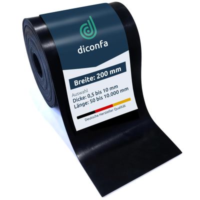 diconfa SBR Rubber Strip, 200 mm Wide, 1450 mm Long, 1 mm Thick