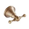 Gold Bathroom Accessory Set in Polished Brass and Crystal Glass, Towel Holder, Towel Bar, Paper Holder, Soap Dish, Hooks Only view 1