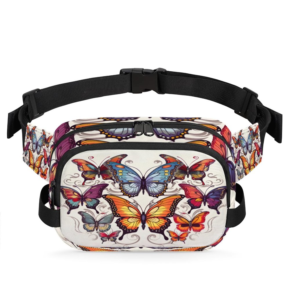 Animal, Butterfly & Floral Print Belt Bag, XL