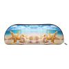 CHANGLEI Seashell Leather Pencil Case, Cute Printed Design, Lightweight, Silver, One Size view 1