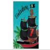 Limonia 6 Invitation Cards with 6 Envelopes for a 7th Birthday Pirate Treasure Hunt Party view 2