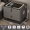 Smart Nightstand with LED Light, Drawer, Wireless Charging and Bluetooth Speaker view 2