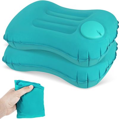 Vnnigmn Inflatable Camping Travel Pillows, Ergonomic, Ultralight, 2-Pack