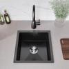 Single-Bowl Black Stainless Steel Kitchen Sink, 38 x 43 x 20.5 cm view 4