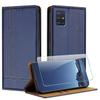 JayModCase Flip Case for Samsung Galaxy A51 4G with Screen Protector, Card Slots and Stand - Blue view 1