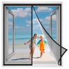 Magnetic Fly Screen Door, 130 x 90 cm, Black, Reinforced view 1