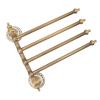 Swivel Towel Bar, Brass European-Style Towel Holder, Retro Antique Pub Bar for Bathroom (Four view 1