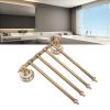 Swivel Towel Bar, Brass European-Style Towel Holder, Retro Antique Pub Bar for Bathroom (Four view 2