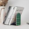 Blue and Green Scottish Tartan Plaid Wooden Bookends, Versatile Desk Organizer for Office Supplies, Books and Documents view 4