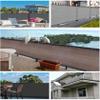 Balcony Privacy Screen 140 x 600 cm HDPE Fabric, UV- and Weather-Resistant, Brown view 2